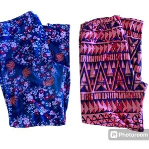 LuLaRoe TC Tall Leggins 2 Pair Bundle